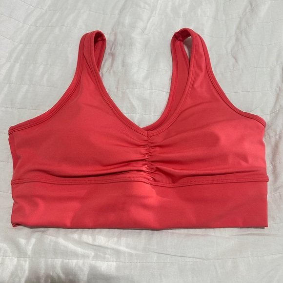 Calvin Klein Ribbed Sports Bra - Coral Color - Picture 1 of 3